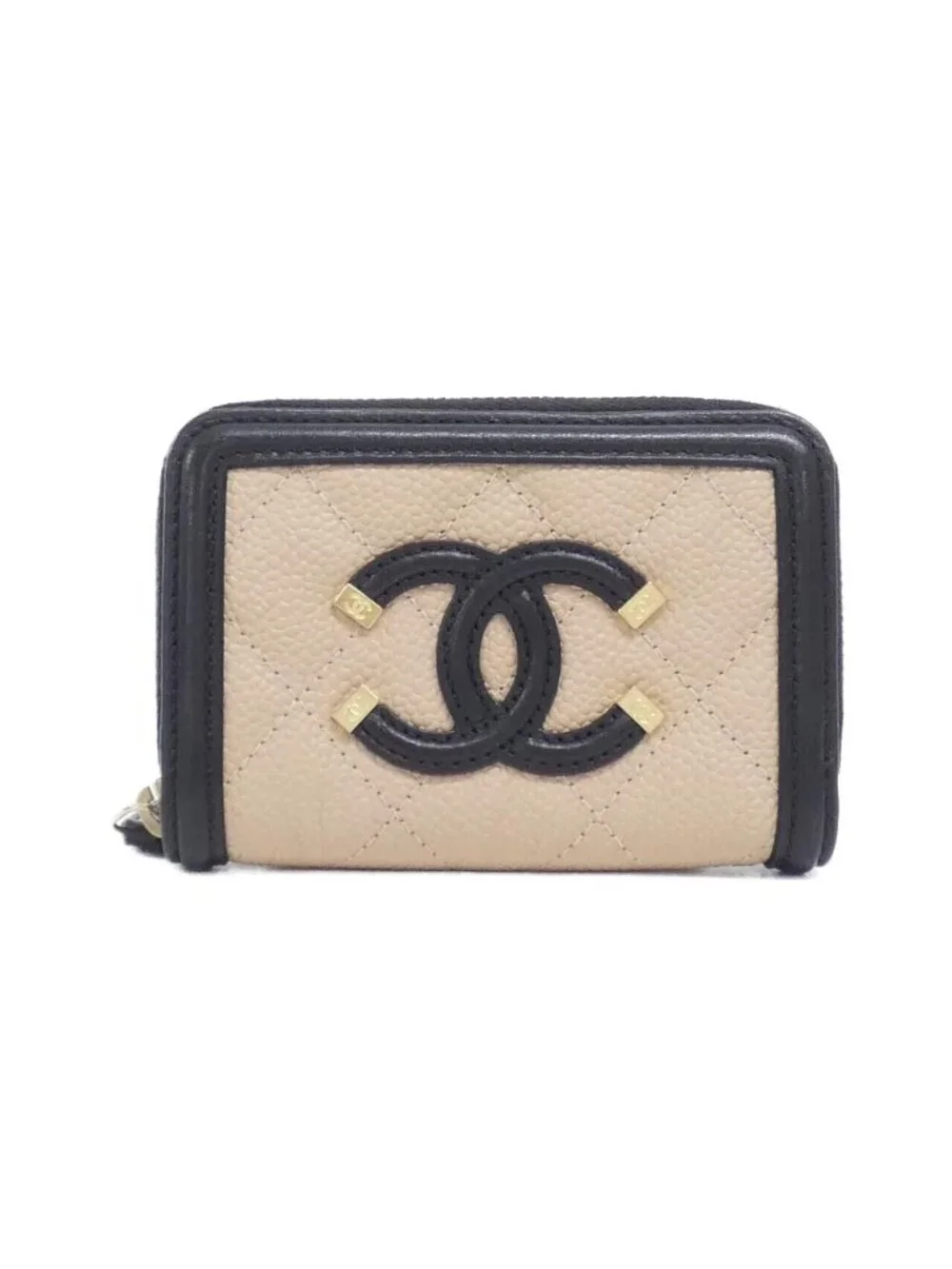 Chanel Coin Case Coin Purse Beige